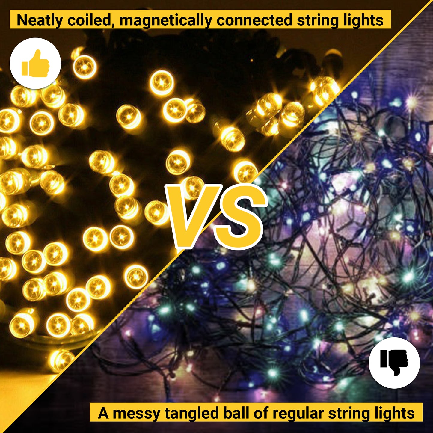 LED lights - 60ft - Magnetically connected